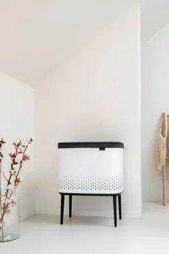 Brabantia Bo Laundry Bin, 60 L, white