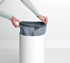 Brabantia Laundry bin 35L, white - cork lid