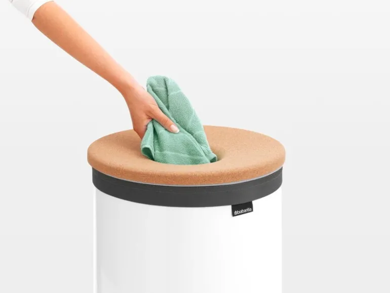 Brabantia Laundry bin 60L, white - cork lid