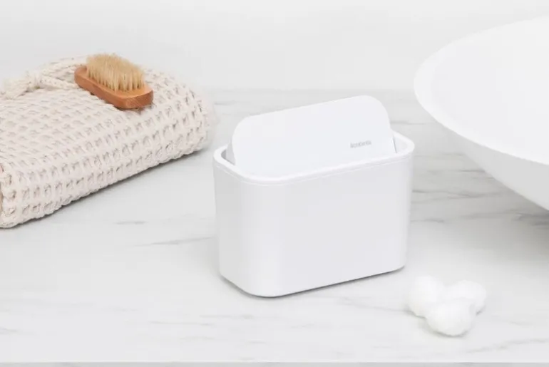 Brabantia MindSet bathroom waste caddy, mineral fresh white