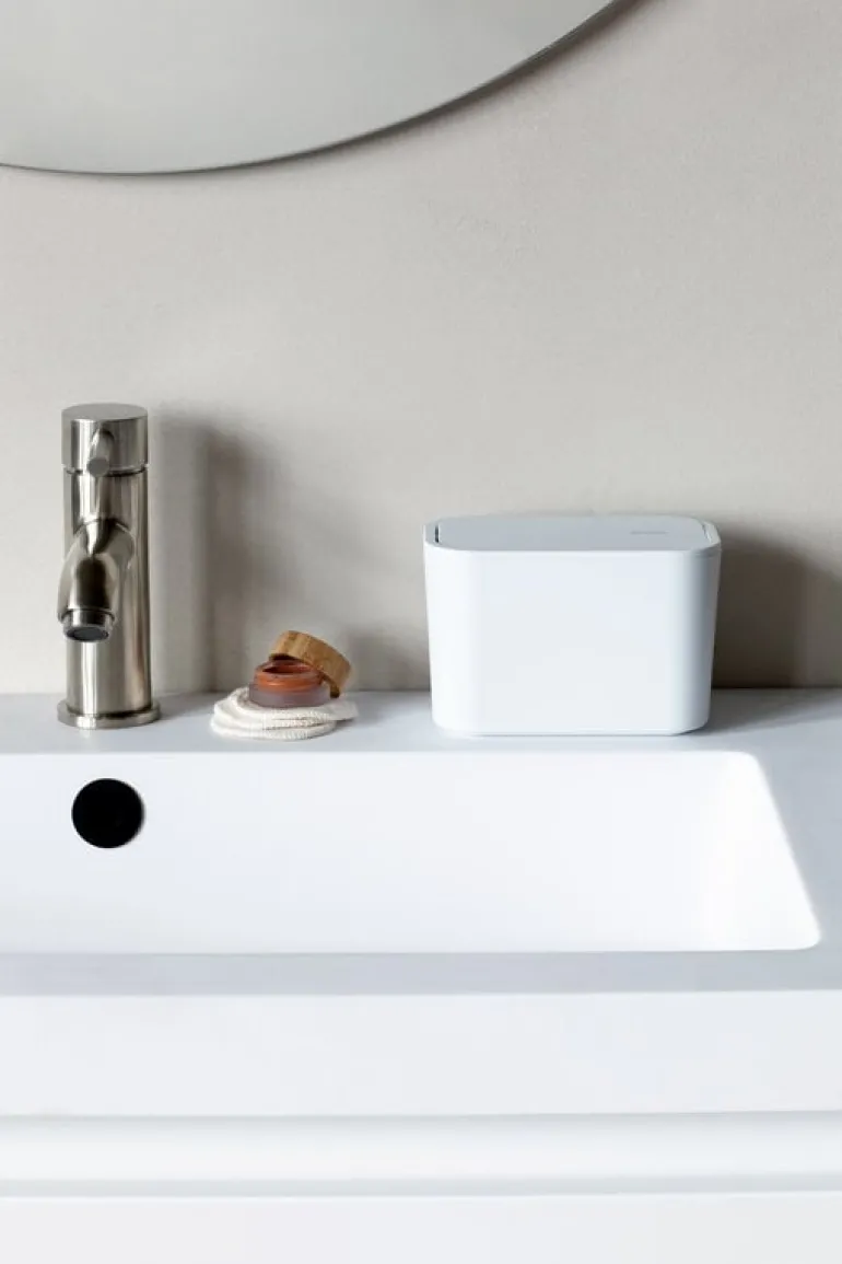 Brabantia MindSet bathroom waste caddy, mineral fresh white