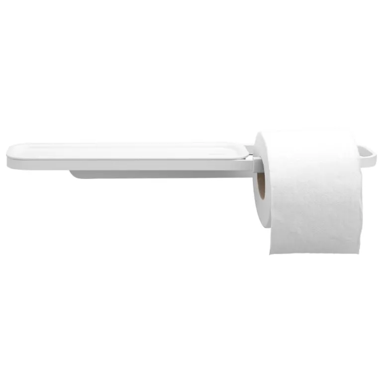 Brabantia MindSet toilet roll holder with shelf, mineral fresh white