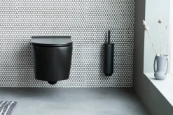 Brabantia MindSet toilet brush and holder, silicone, mineral infinite grey