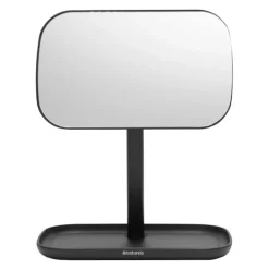 Brabantia ReNew mirror with storage tray, dark grey