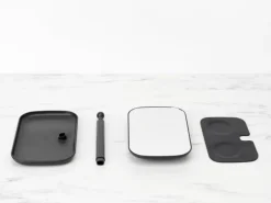 Brabantia ReNew mirror with storage tray, dark grey