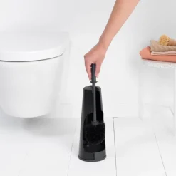 Brabantia ReNew toilet brush and holder, black