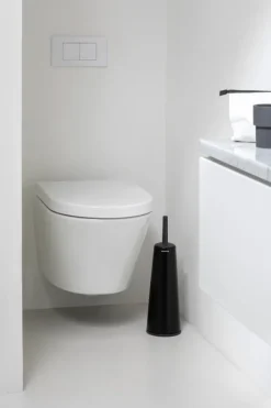 Brabantia ReNew toilet brush and holder, black