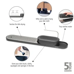 Brabantia SinkStyle organiser and drying tray, Mineral Infinite grey