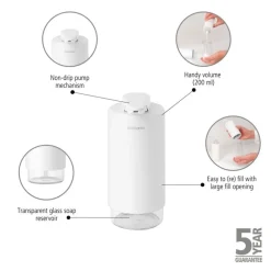 Brabantia SinkStyle soap dispenser, 200 ml, Mineral Fresh white