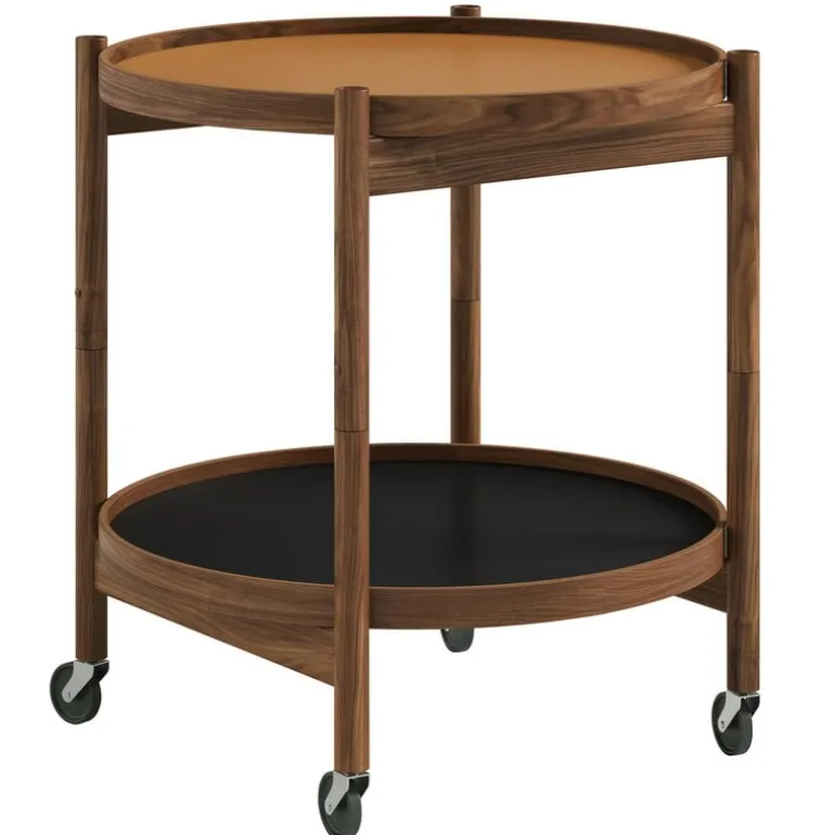 Brdr. Krüger Bølling tray table 50 cm, oiled walnut - clay