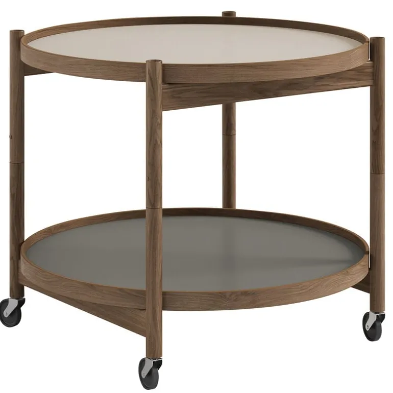Brdr. Krüger Bølling tray table 60 cm, fumed oak - stone