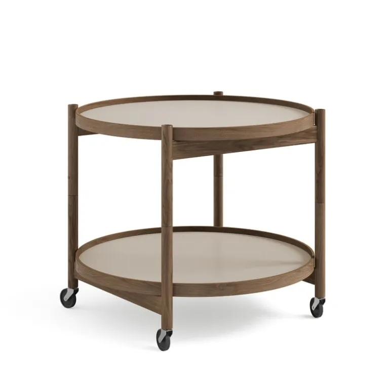 Brdr. Krüger Bølling tray table 60 cm, fumed oak - stone