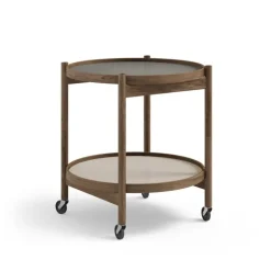 Brdr. Krüger Bølling tray table 50 cm, fumed oak - stone