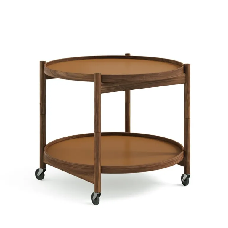 Brdr. Krüger Bølling tray table 60 cm, oiled walnut - clay