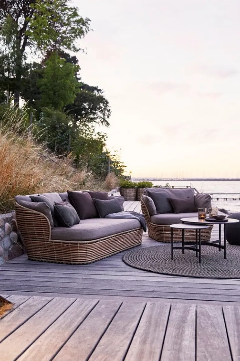 Cane-line Basket lounge chair, natural - taupe