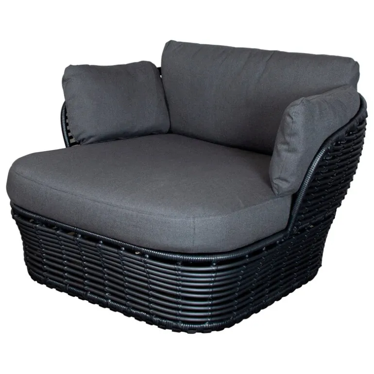 Cane-line Basket lounge chair, graphite - grey