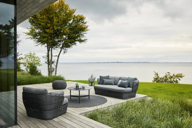 Cane-line Basket lounge chair, graphite - grey