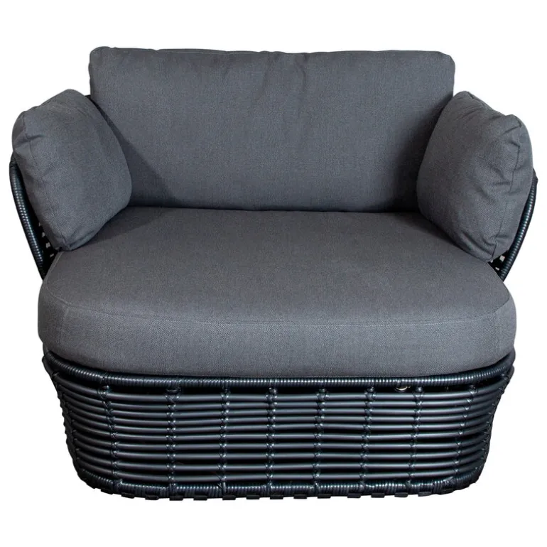 Cane-line Basket lounge chair, graphite - grey