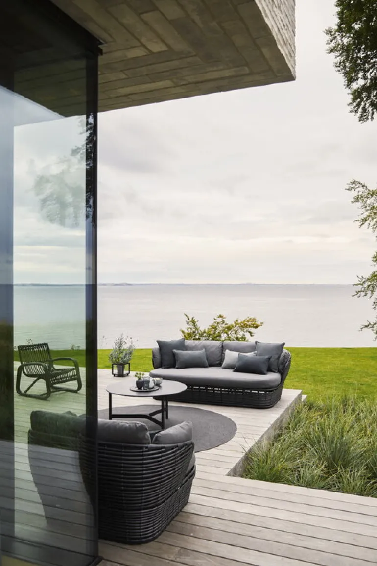 Cane-line Basket lounge chair, graphite - grey