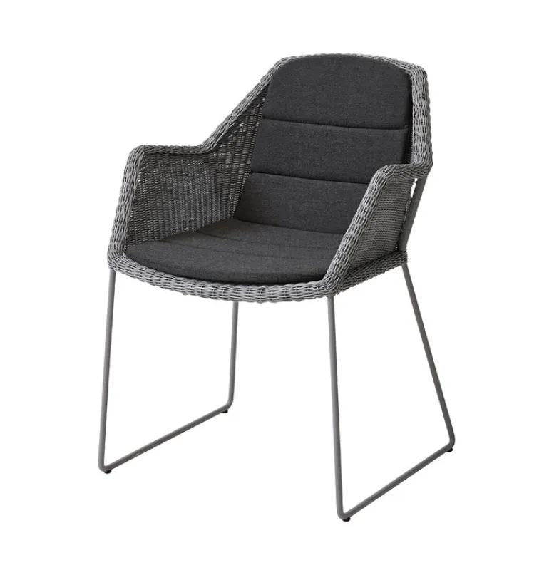 Cane-line Breeze chair seat and back cushion, black