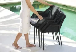 Cane-line Breeze dining chair, stackable, black