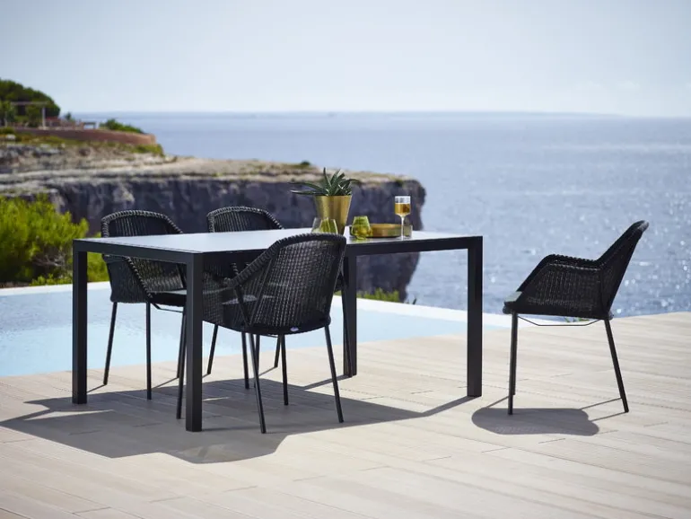 Cane-line Breeze dining chair, stackable, black