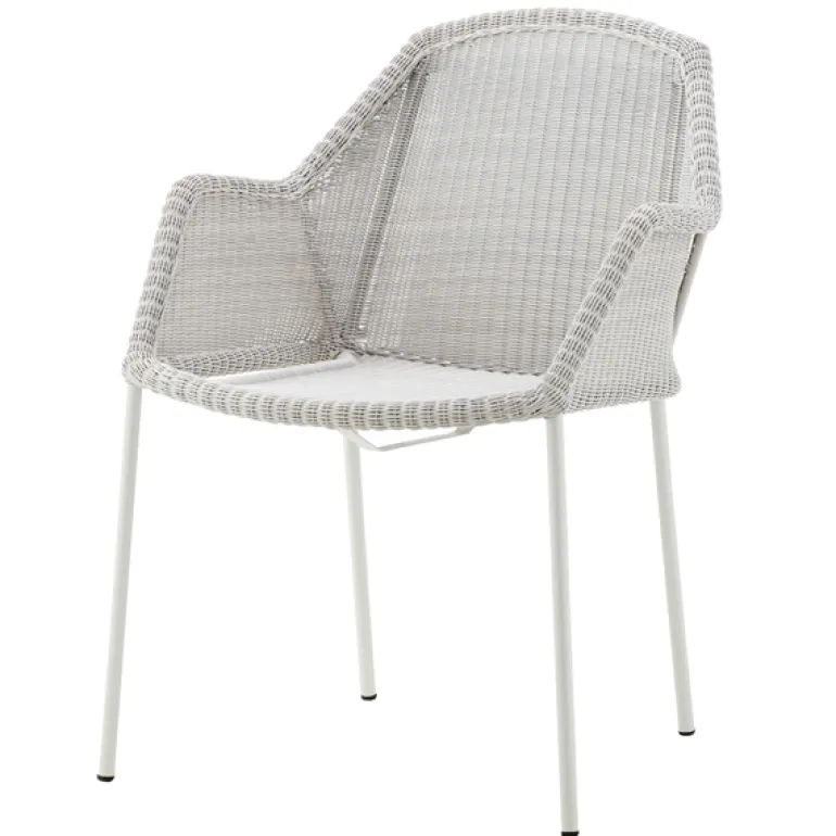 Cane-line Breeze dining chair, stackable, white grey