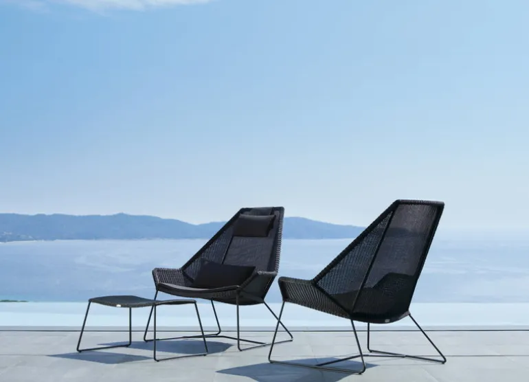 Cane-line Breeze footstool, black