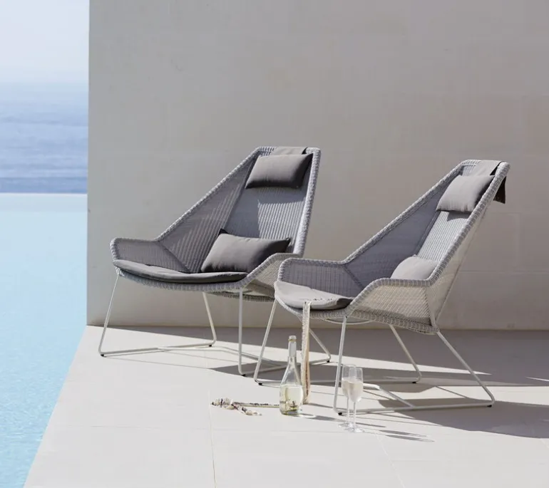 Cane-line Breeze highback chair, white grey