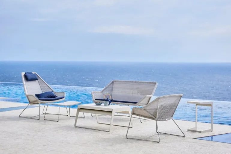 Cane-line Breeze highback chair, white grey