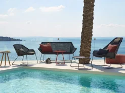 Cane-line Breeze highback chair cushion set, black