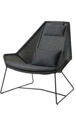 Cane-line Breeze highback chair cushion set, black