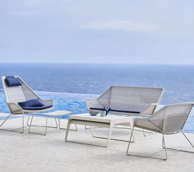 Cane-line Breeze lounge chair, white grey
