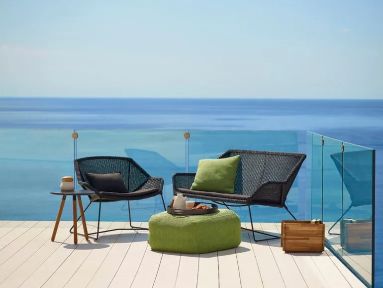 Cane-line Breeze lounge chair cushion set, black