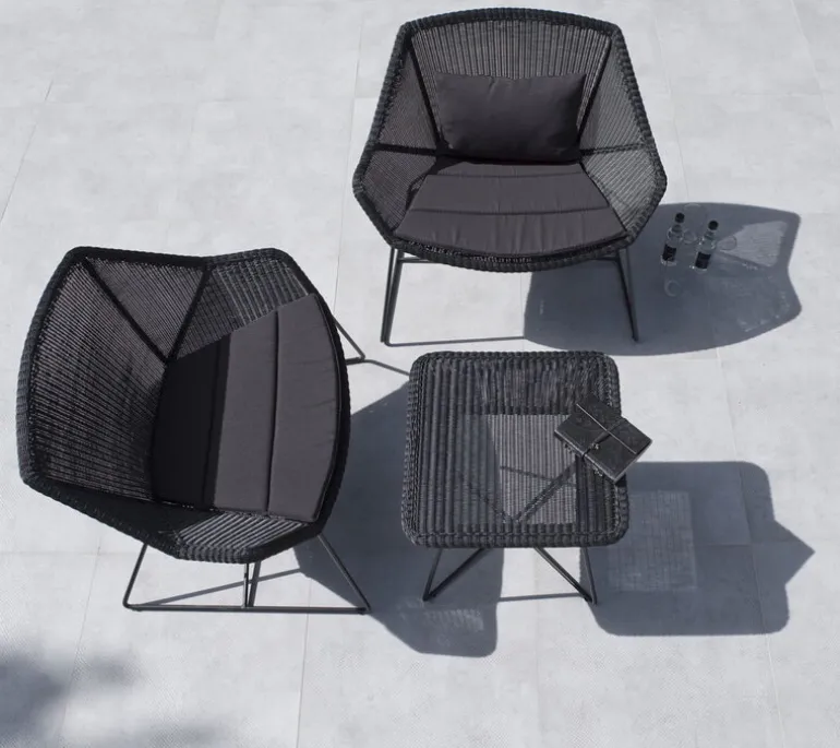 Cane-line Breeze lounge chair cushion set, black