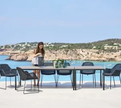 Cane-line Breeze seat cushion for stackable dining chair, black