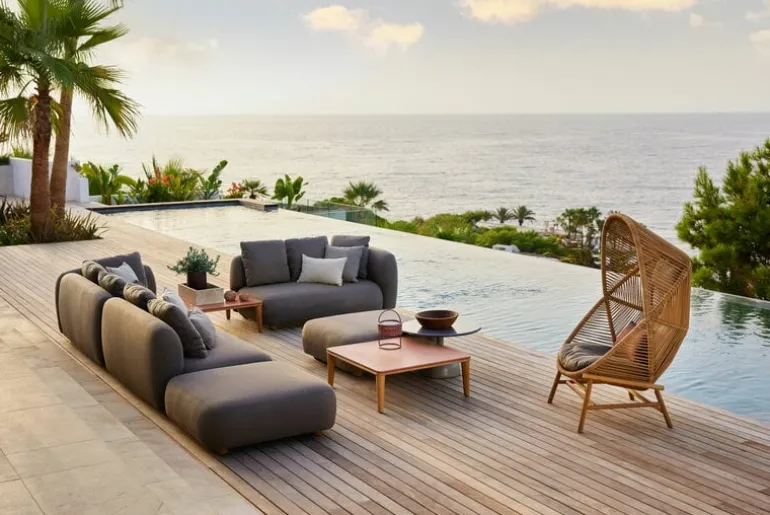 Cane-line Capture pouf, taupe