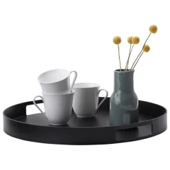 Cane-line Club tray, round 44 cm, black