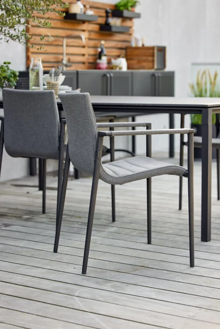 Cane-line Core armchair, stackable, grey
