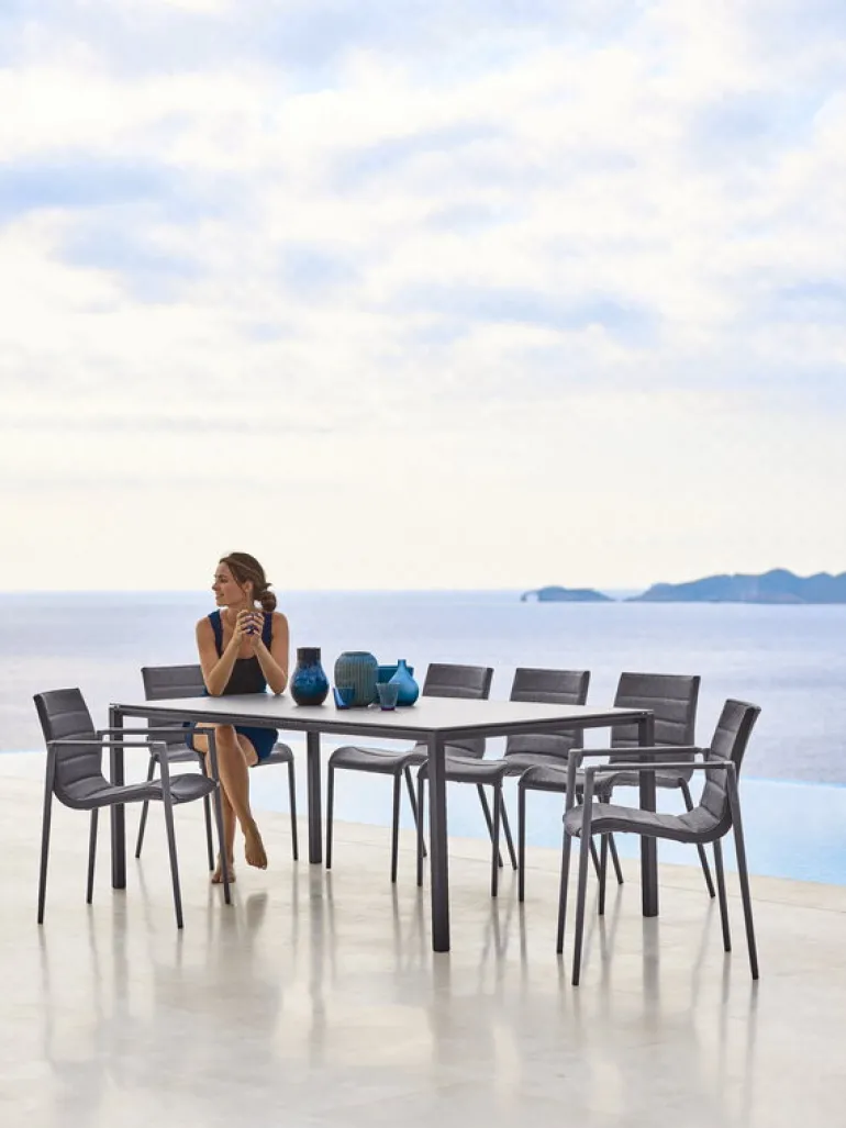 Cane-line Core armchair, stackable, grey