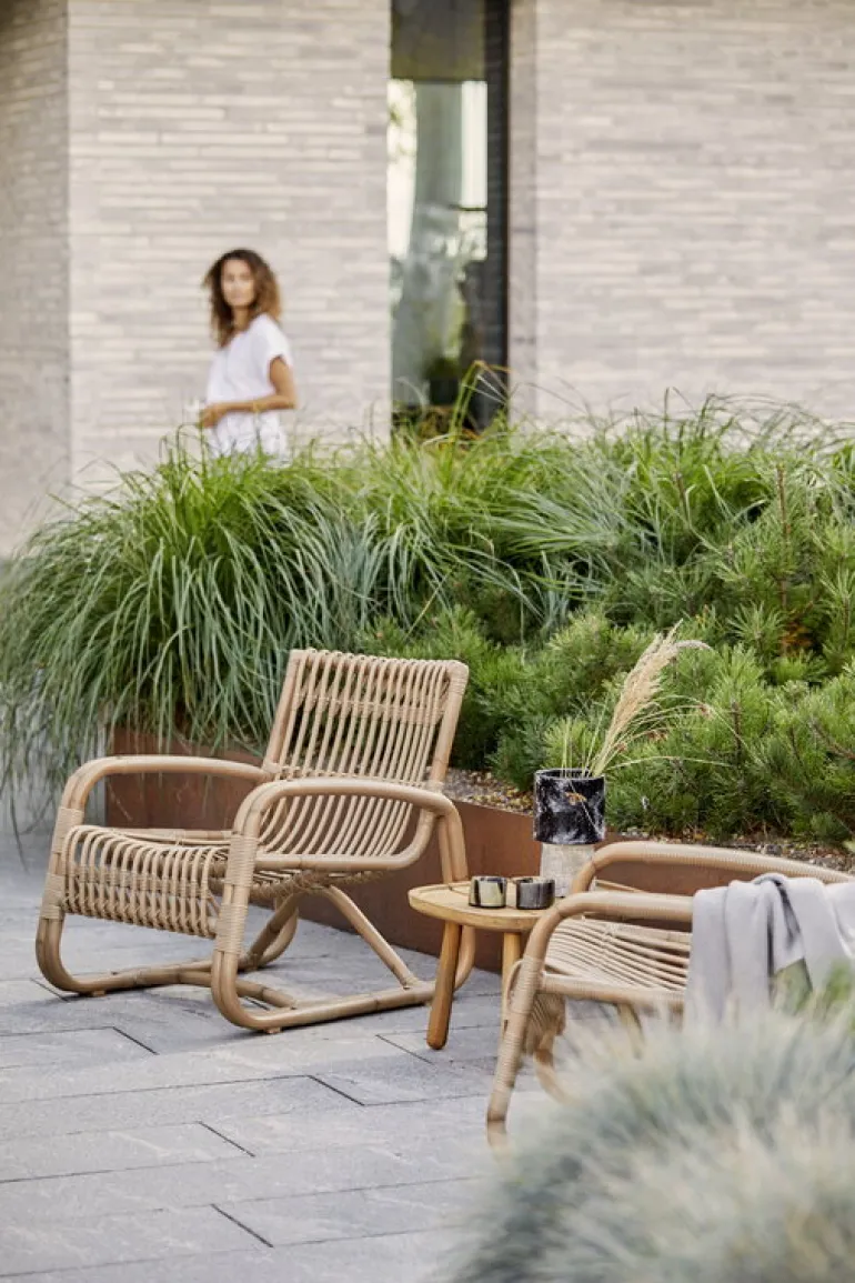 Cane-line Curve lounge chair, natural