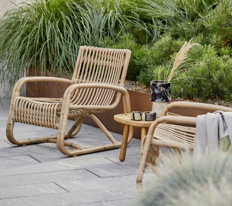 Cane-line Curve lounge chair, natural