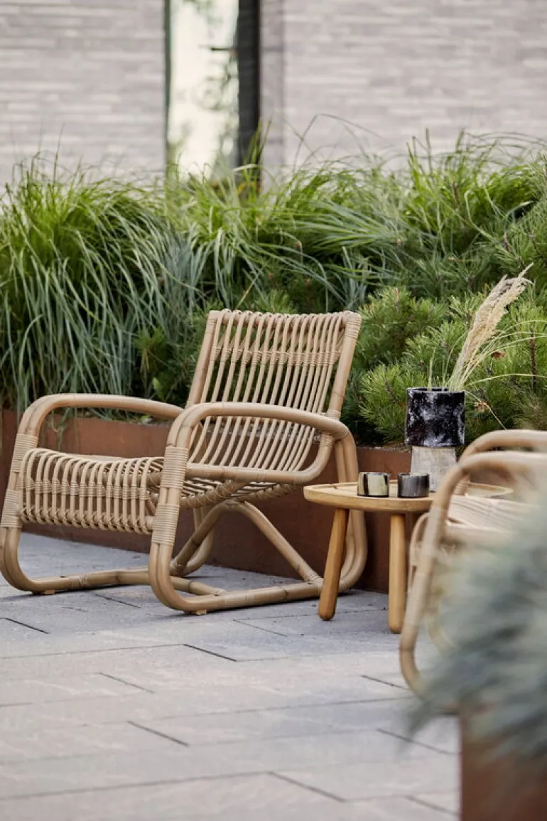 Cane-line Curve lounge chair, natural