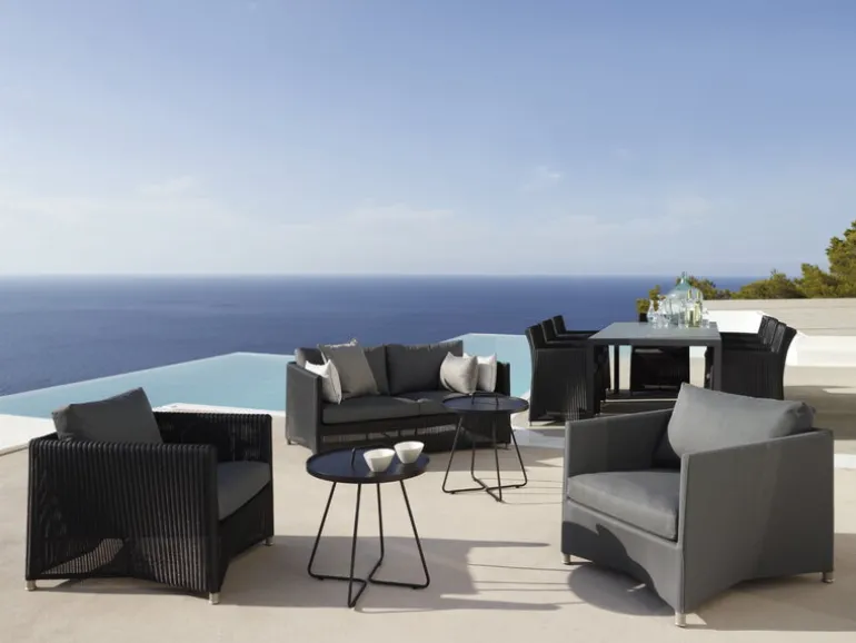 Cane-line Diamond 2-seater sofa, graphite - grey