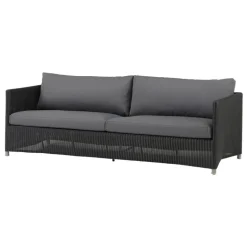 Cane-line Diamond 3-seater sofa, graphite - grey