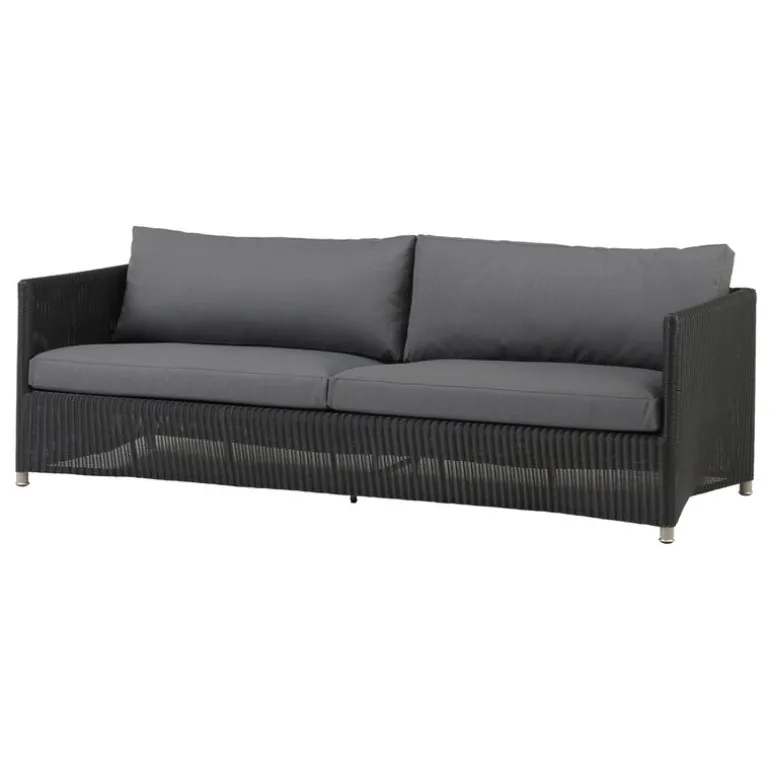 Cane-line Diamond 3-seater sofa, graphite - grey
