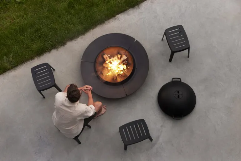 Cane-line Ember fire pit, large, black