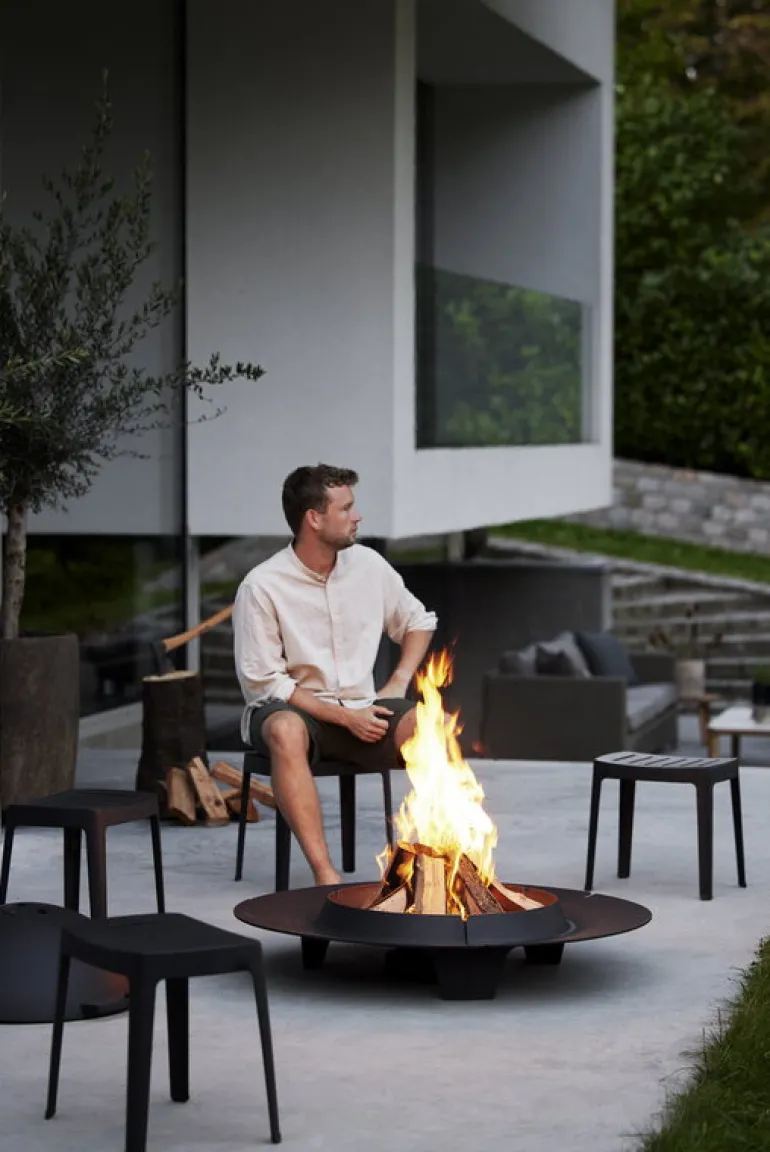 Cane-line Ember fire pit, large, black