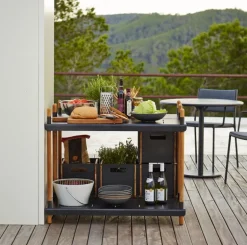 Cane-line Frame shelf, high, teak - aluminium