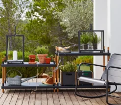 Cane-line Frame shelf, high, teak - aluminium